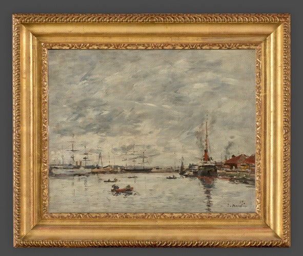 Marine bij grijs weer - Eugène Boudin