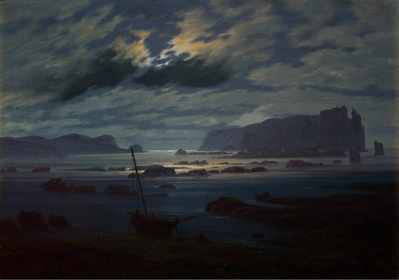Noorderzee bij maanlicht - Caspar David Friedrich