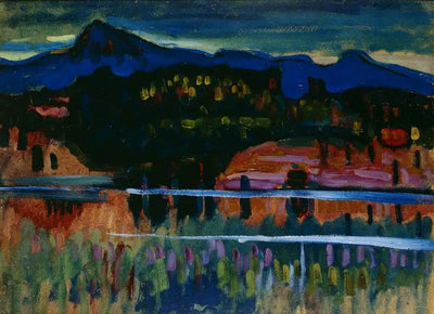 Reproduction du tableau « Murnau-Staffelsee I - Vassily Kandinsky » par Alpha Reproduction en peinture à l’huile