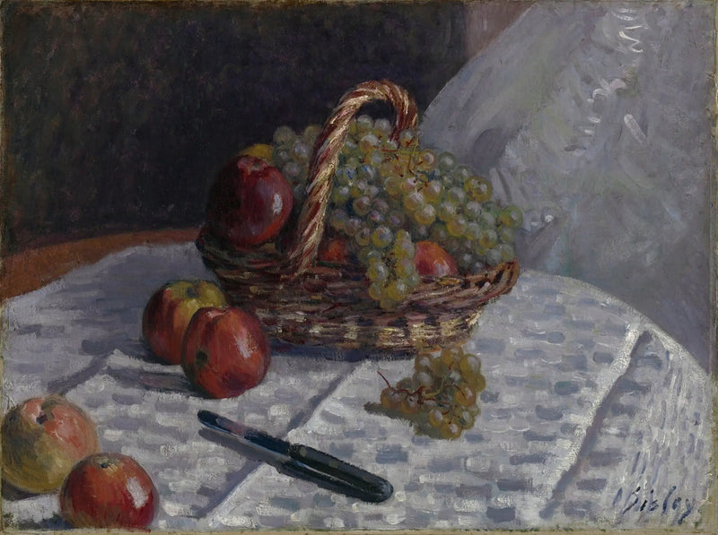 Stilleven, appels en druiven - Alfred Sisley