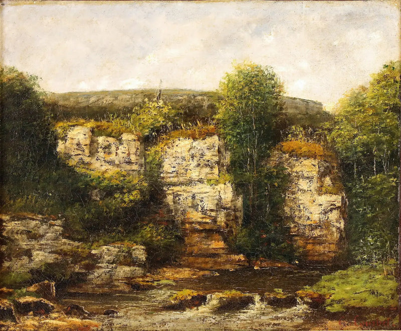 Landschap rond Ornans - Gustave Courbet