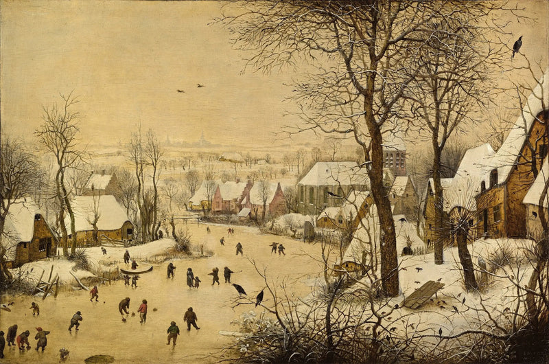 Winterlandschap met schaatsers en vogelval - Pieter Brueghel de Oude