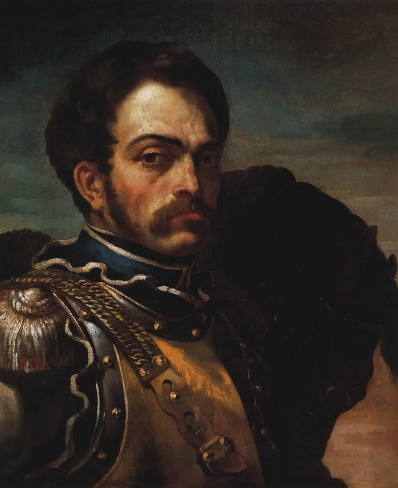 Portret van een karabinier - Théodore Géricault