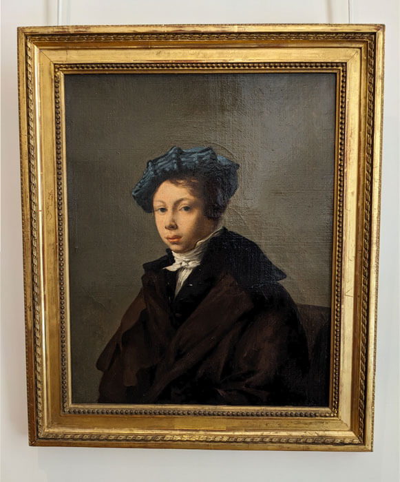 Portret van een jonge man met een blauwe baret - Eugène Delacroix