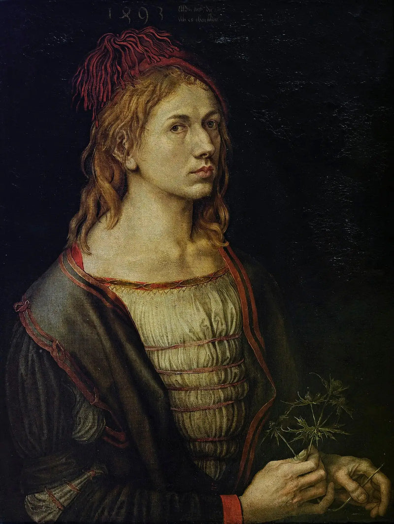 Portret van de huurder kunstenaar een distel - Albrecht Dürer