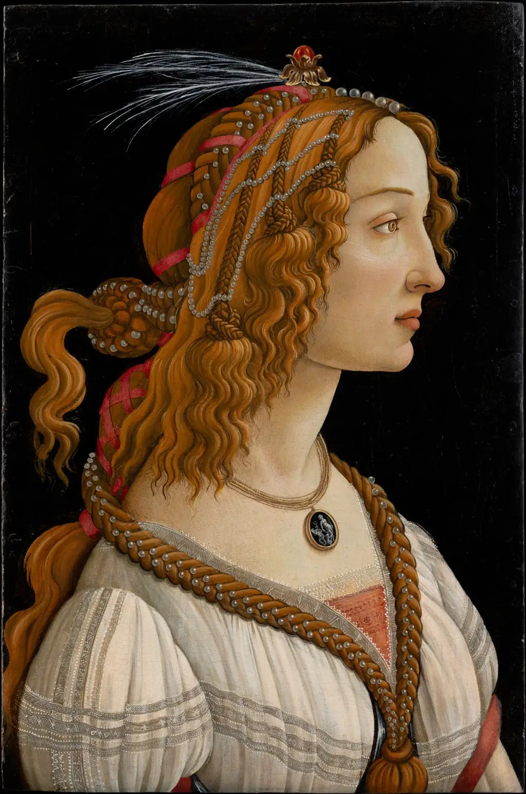Portrait idéal d’une jeune femme (Simonetta Vespucci?) - Sandro Botticelli - Alpha Reproduction