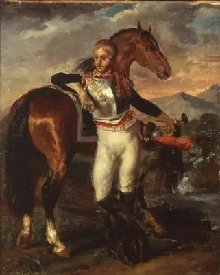Reproduction du tableau « Portrait posthume du lieutenant Legrand - Théodore Géricault » par Alpha Reproduction en peinture à l’huile