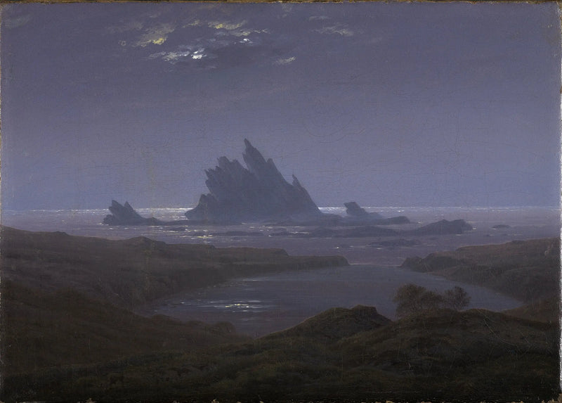 Rotsachtig rif aan de zee - Caspar David Friedrich