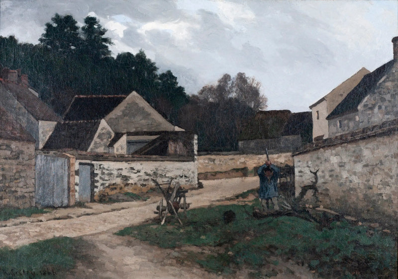 Dorpsstraat in Marlotte, nabij Fontainebleau - Alfred Sisley