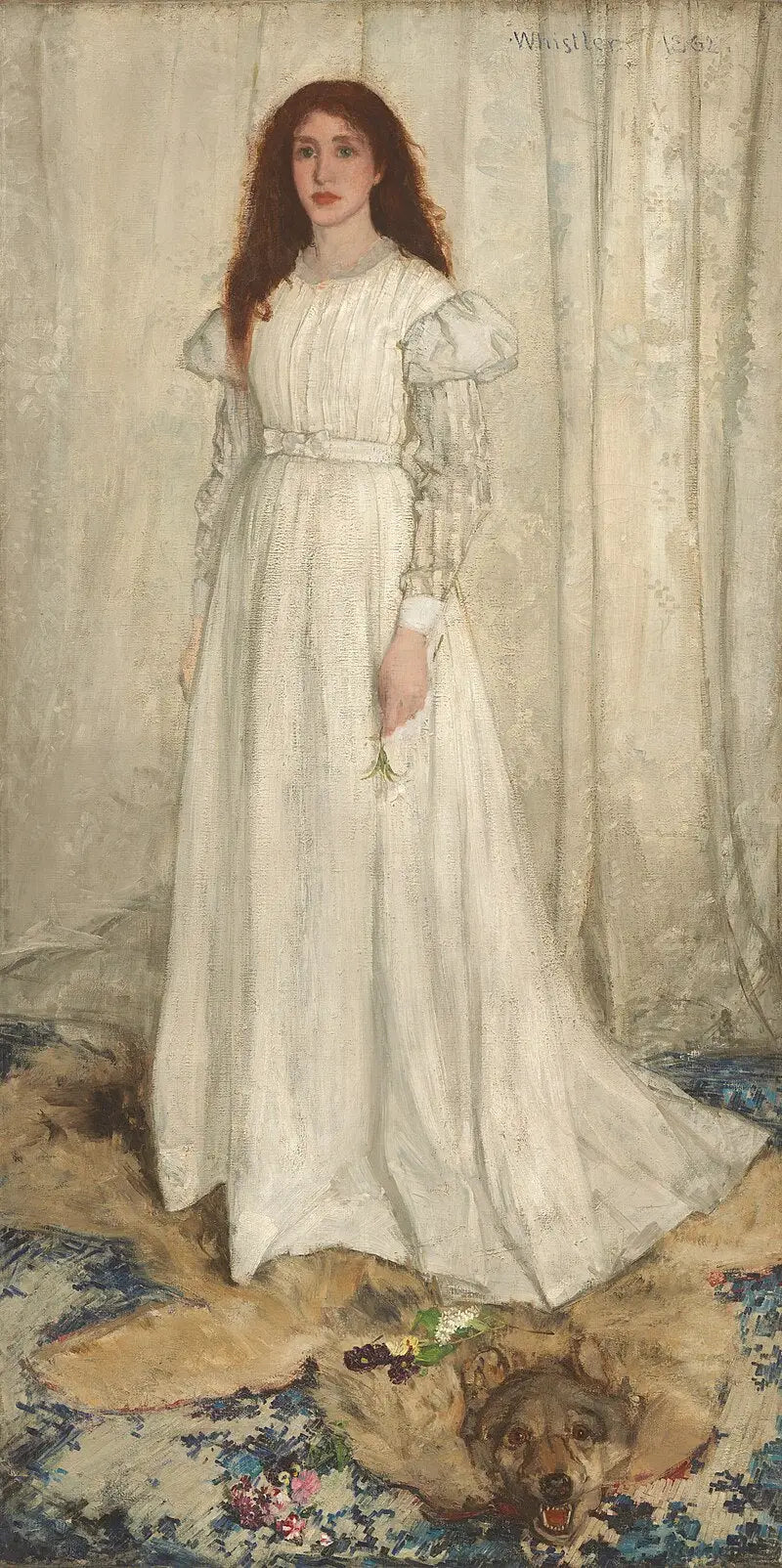 Symfonie in wit nr. 1: het jonge meisje in het wit - James Abbott McNeill Whistler