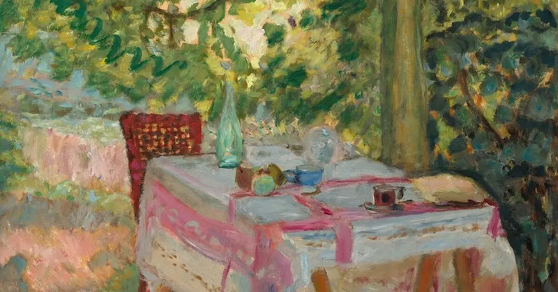 Tafel gedekt in een tuin - Pierre Bonnard