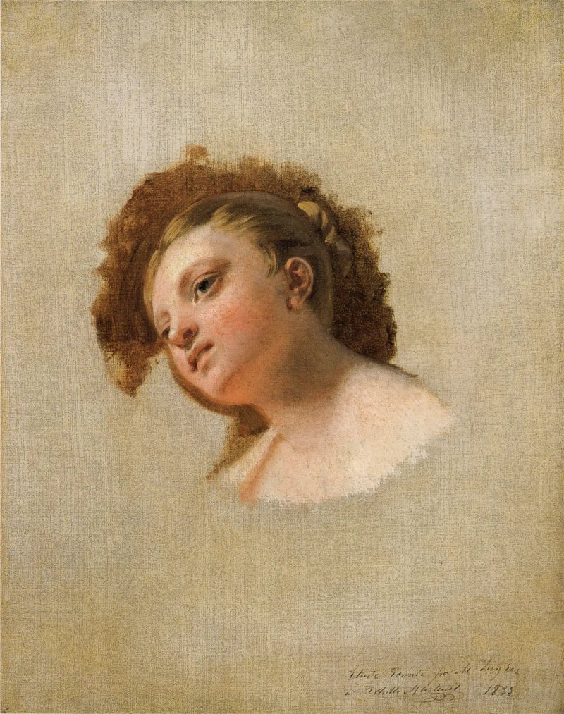 Hoofd van een jonge vrouw - Jean-Auguste-Dominique Ingres