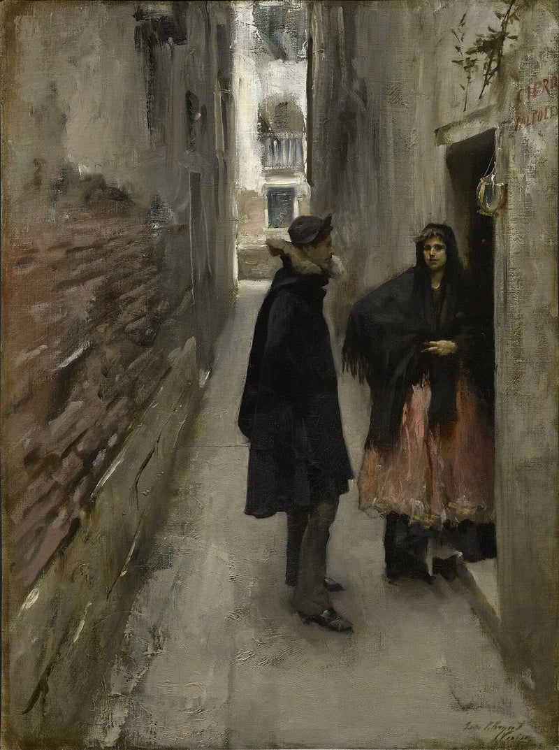 Een straat in Venetië - John Singer Sargent