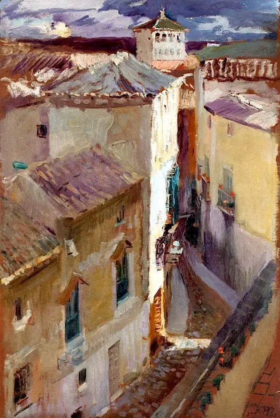 Een straat in Toledo (Una Calle de Toledo) - Joaquín Sorolla