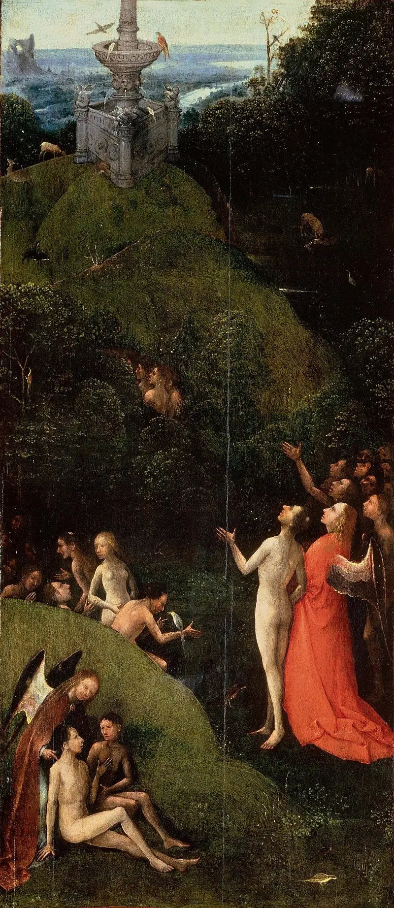 Visioenen van het hiernamaals: de aardse paradijs - Hieronymus Bosch
