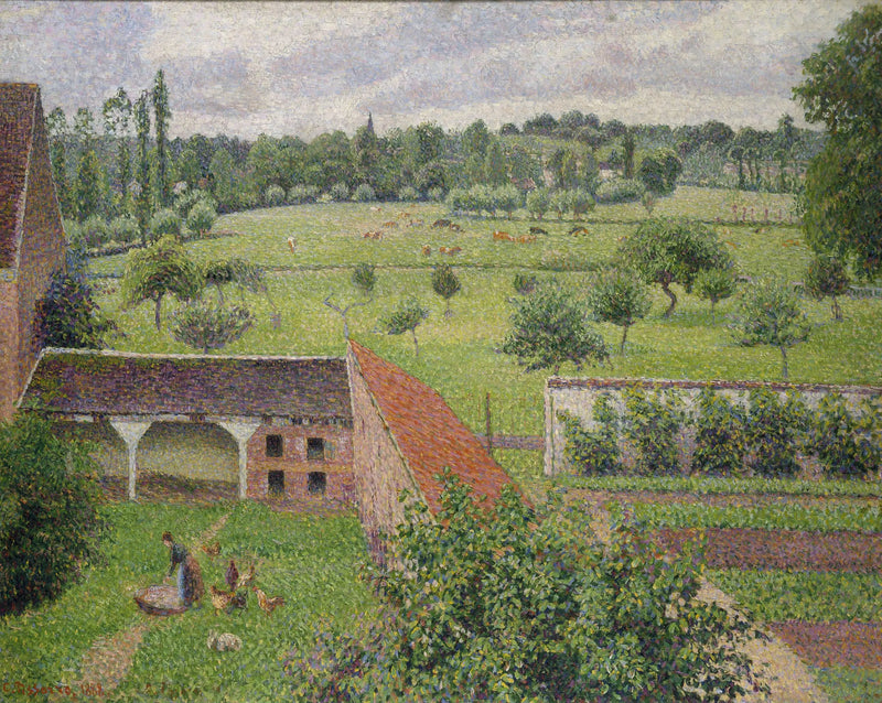 Uitzicht vanuit mijn raam, Éragny - Camille Pissarro