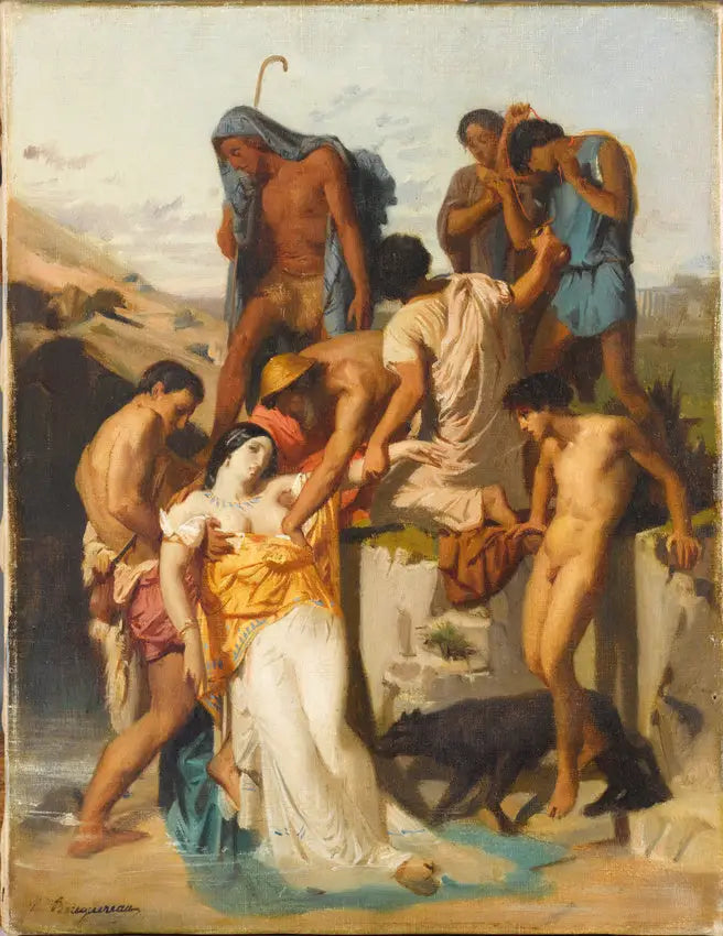 Zenobia gevonden door de herders aan de oevers van de Arax - Bouguereau