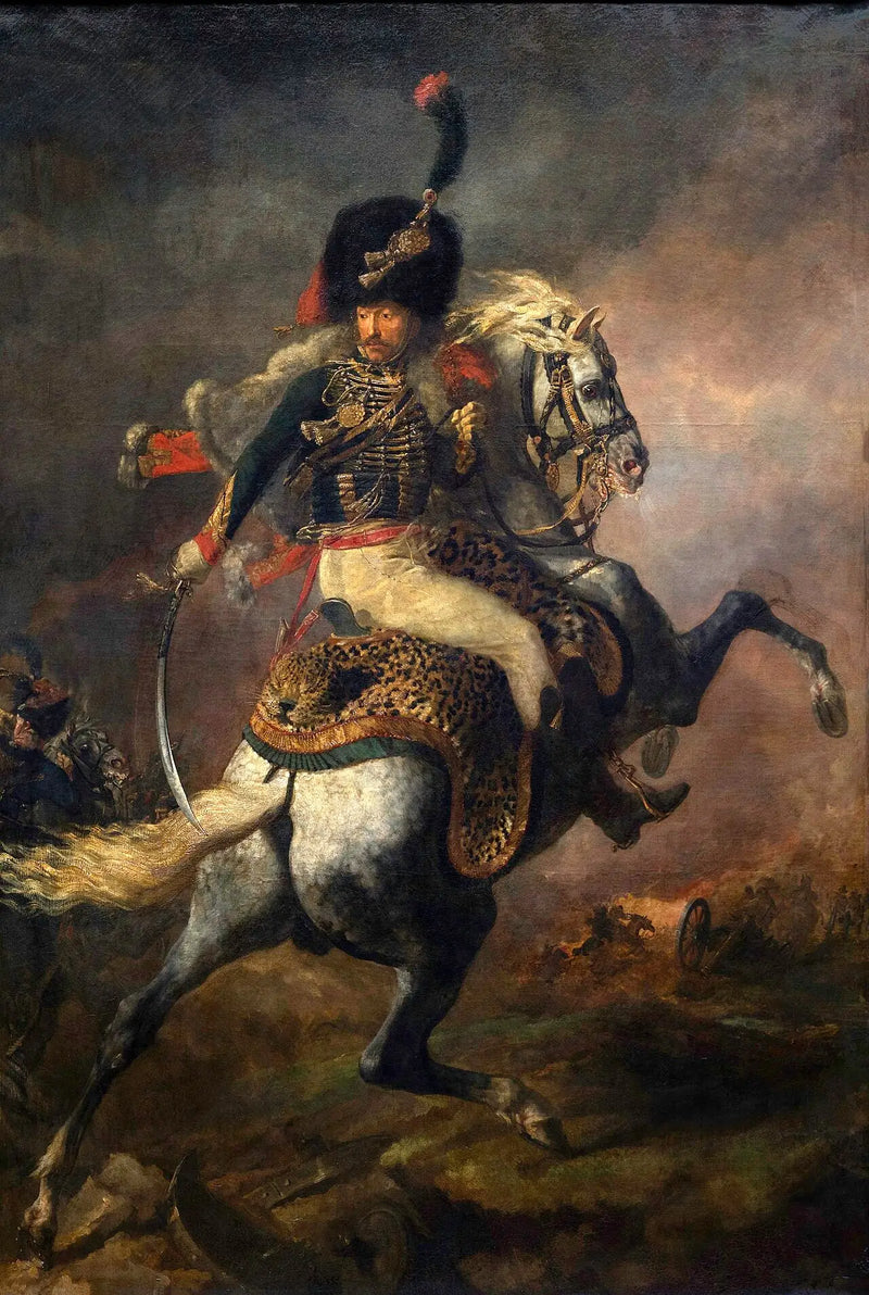 Officier van de keizerlijke garde te paard in volle aanval - Théodore Géricault