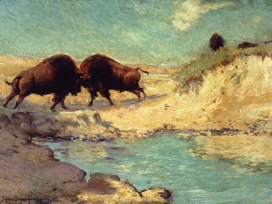 Chasse au bison - Julian Onderdonk - Alpha Reproduction
