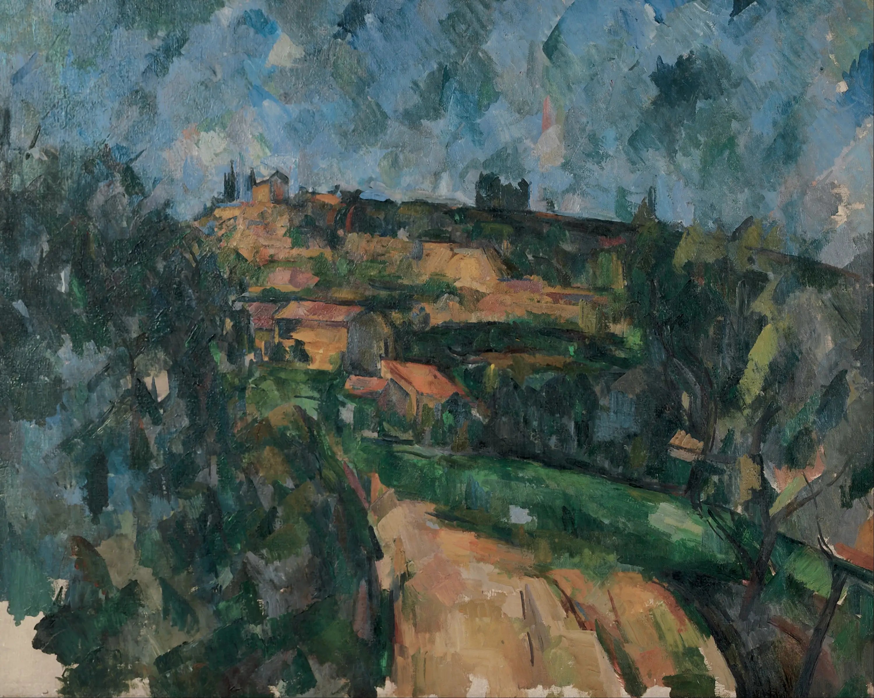 Reproduction du tableau « La Route tournante en haut du chemin des Lauves - Paul Cézanne » par Alpha Reproduction en peinture à l’huile