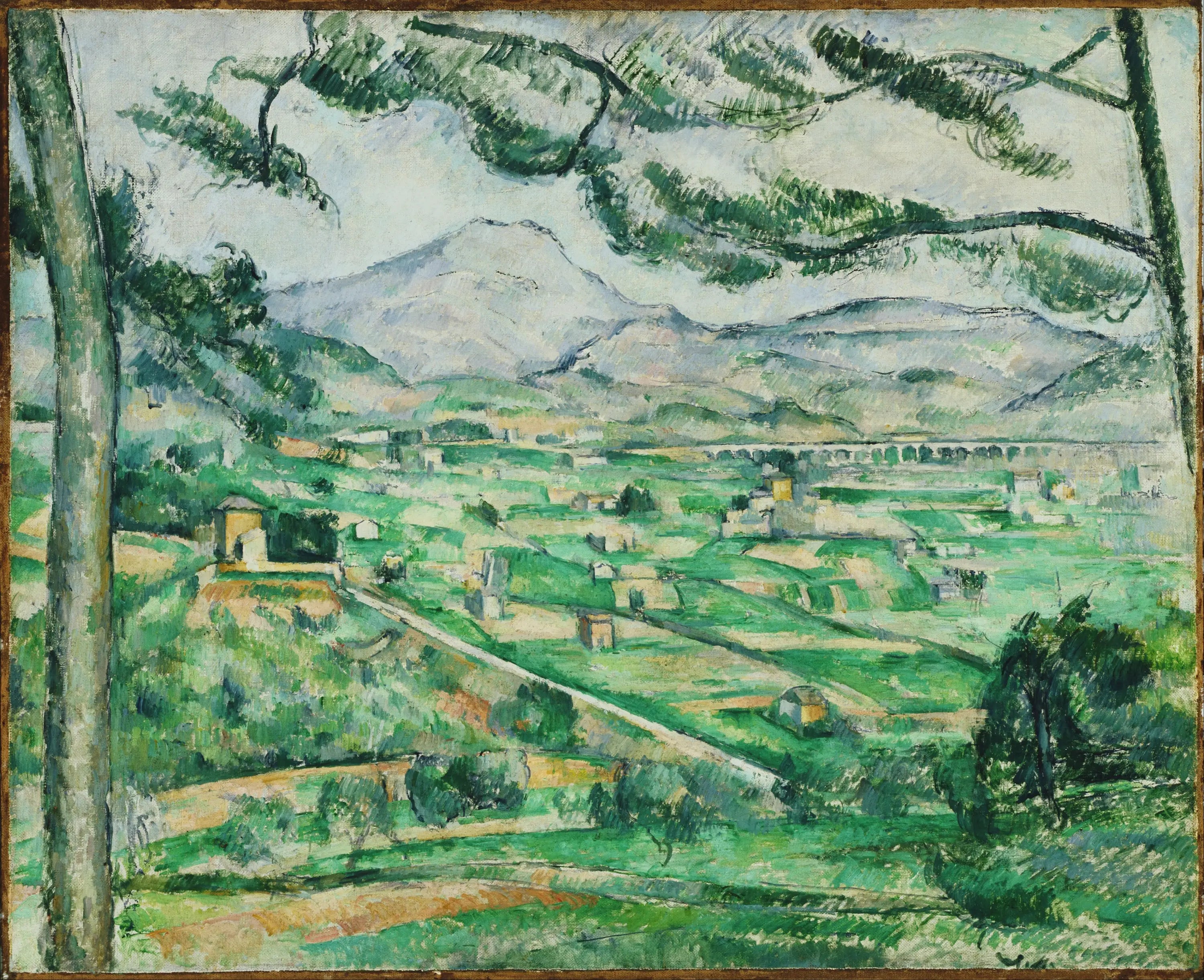Reproduction du tableau « La Montagne Sainte-Victoire au grand pin - Paul Cézanne » par Alpha Reproduction en peinture à l’huile