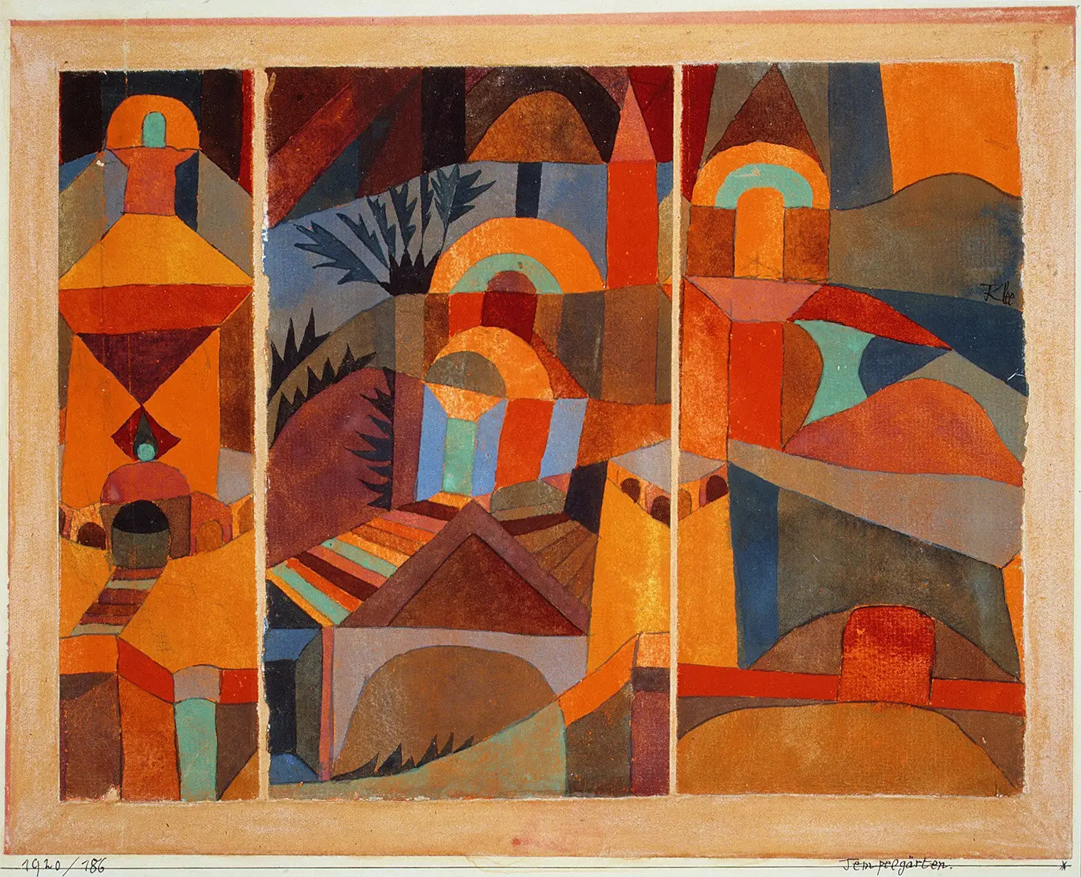 Jardins du Temple - Paul Klee - Alpha Reproduction