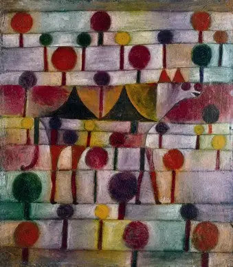 Kameel (in een ritmisch landschap met bomen) - Paul Klee