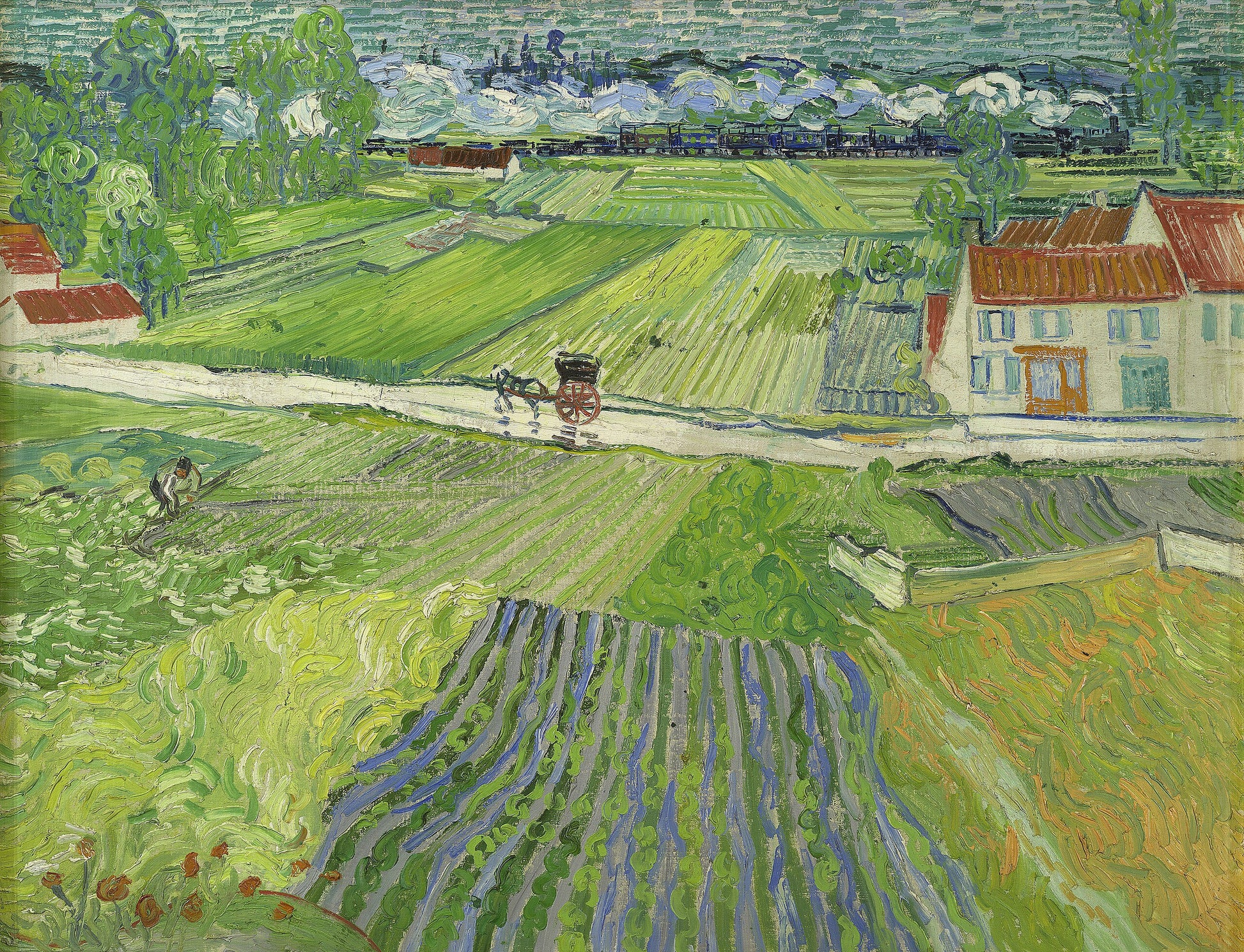 Landschap van Auvers na de regen - Vincent van Gogh