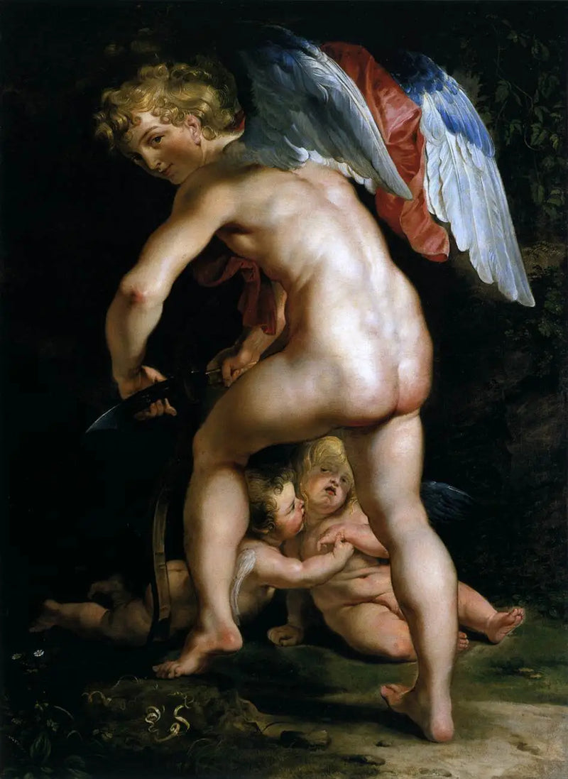 Cupidon (Eros) boogschiet - Peter Paul Rubens