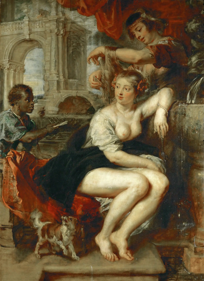 Bethsabée bij de fontein - Peter Paul Rubens