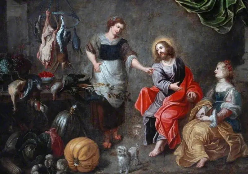 De Christus met Martha en Maria in Betanië - Peter Paul Rubens