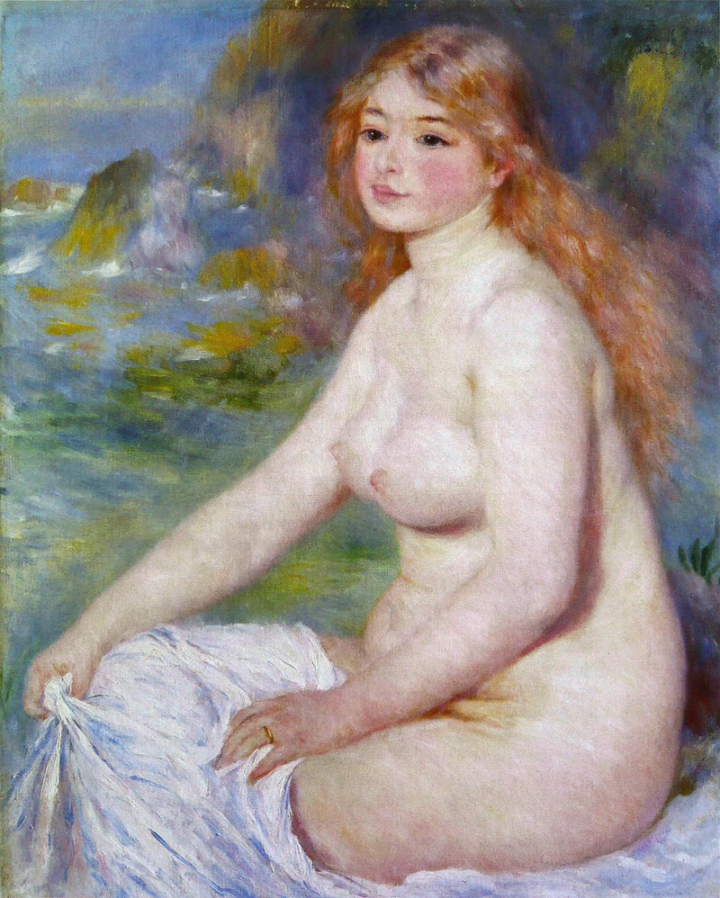 De Blonde Badende - Pierre-Auguste Renoir