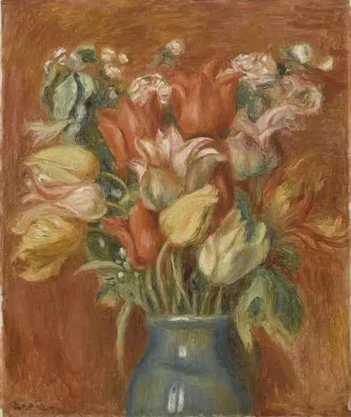 Boeket van tulpen - Pierre-Auguste Renoir