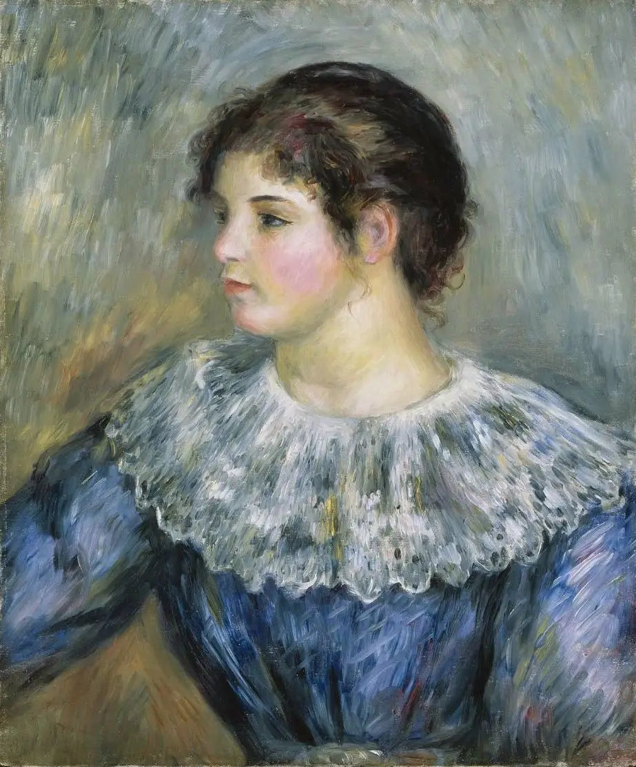 Reproduction du tableau « Portrait en buste de jeune fille - Pierre-Auguste Renoir » par Alpha Reproduction en peinture à l’huile