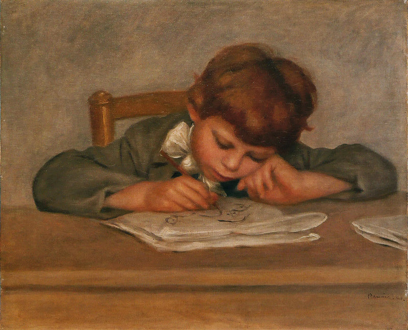 De zoon van de kunstenaar, Jean, tekening - Pierre-Auguste Renoir