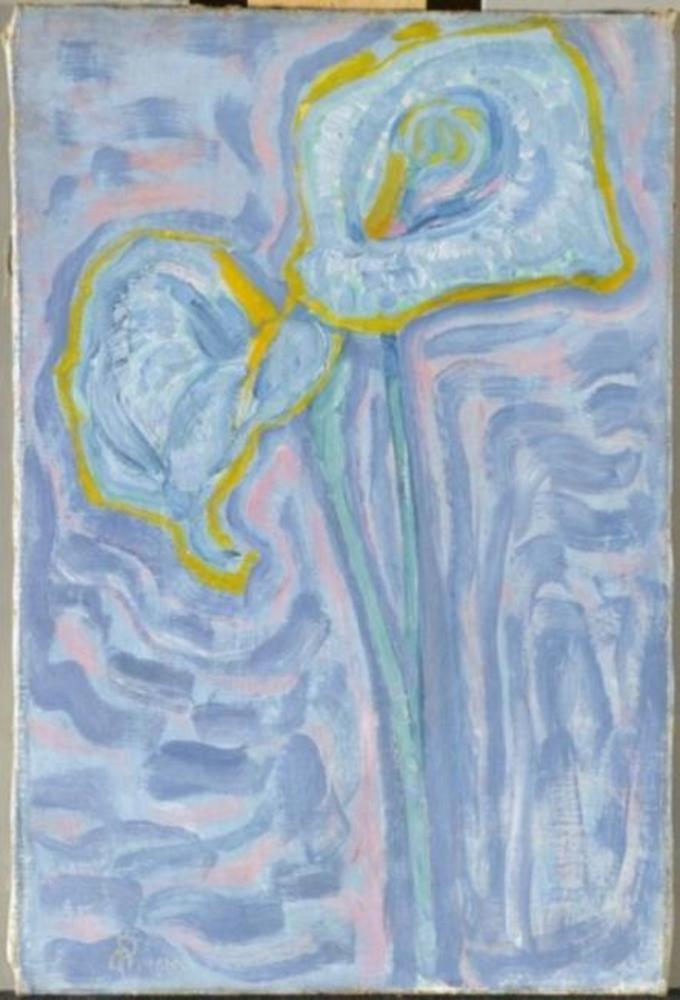 Reproduction du tableau « Lys d'arum - Piet Mondrian » par Alpha Reproduction en peinture à l’huile