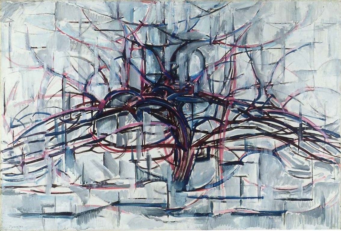 Reproduction du tableau « Arbre horizontal - Piet Mondrian » par Alpha Reproduction en peinture à l’huile