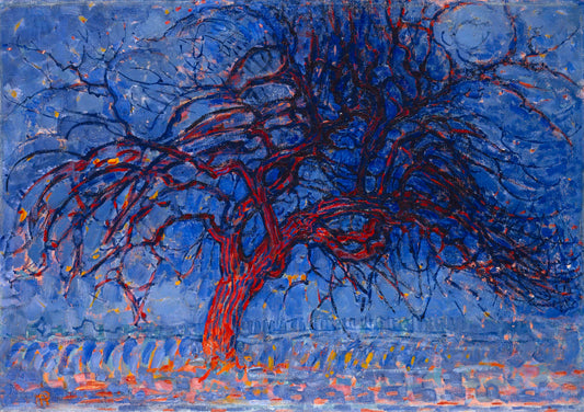 Reproduction du tableau « Arbre rouge - Piet Mondrian » par Alpha Reproduction en peinture à l’huile