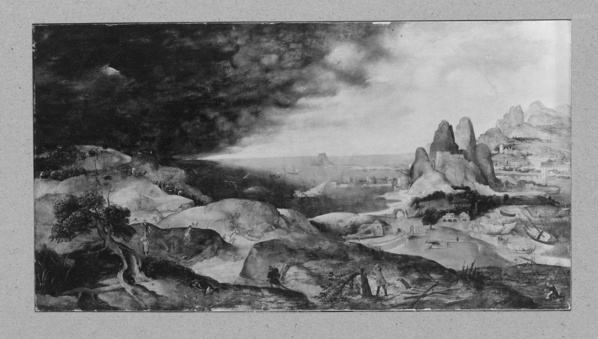 Berglandschap met storm - Pieter Brueghel de Oude
