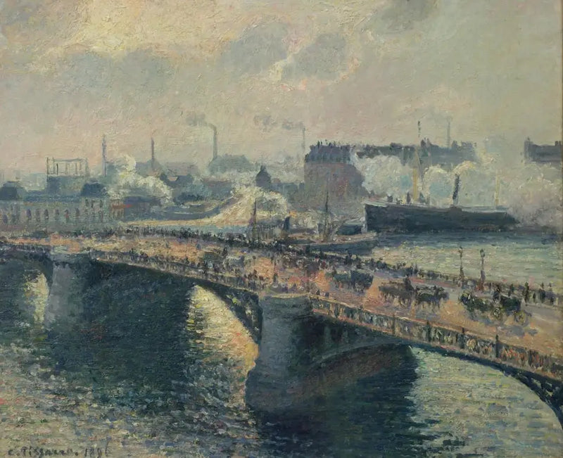 De Boïeldieu Brug in Rouen - Camille Pissarro