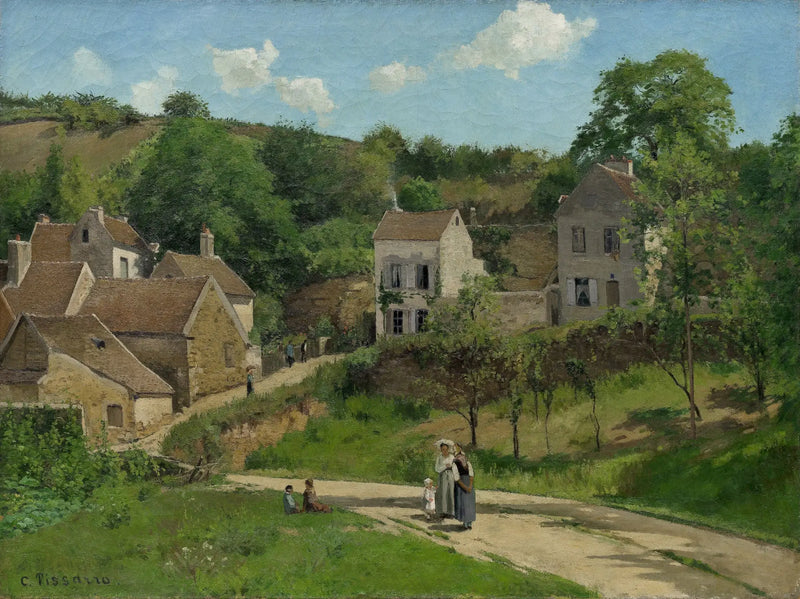 Het Hermitage in Pontoise, De hellingen van het Hermitage, Pontoise - Camille Pissarro
