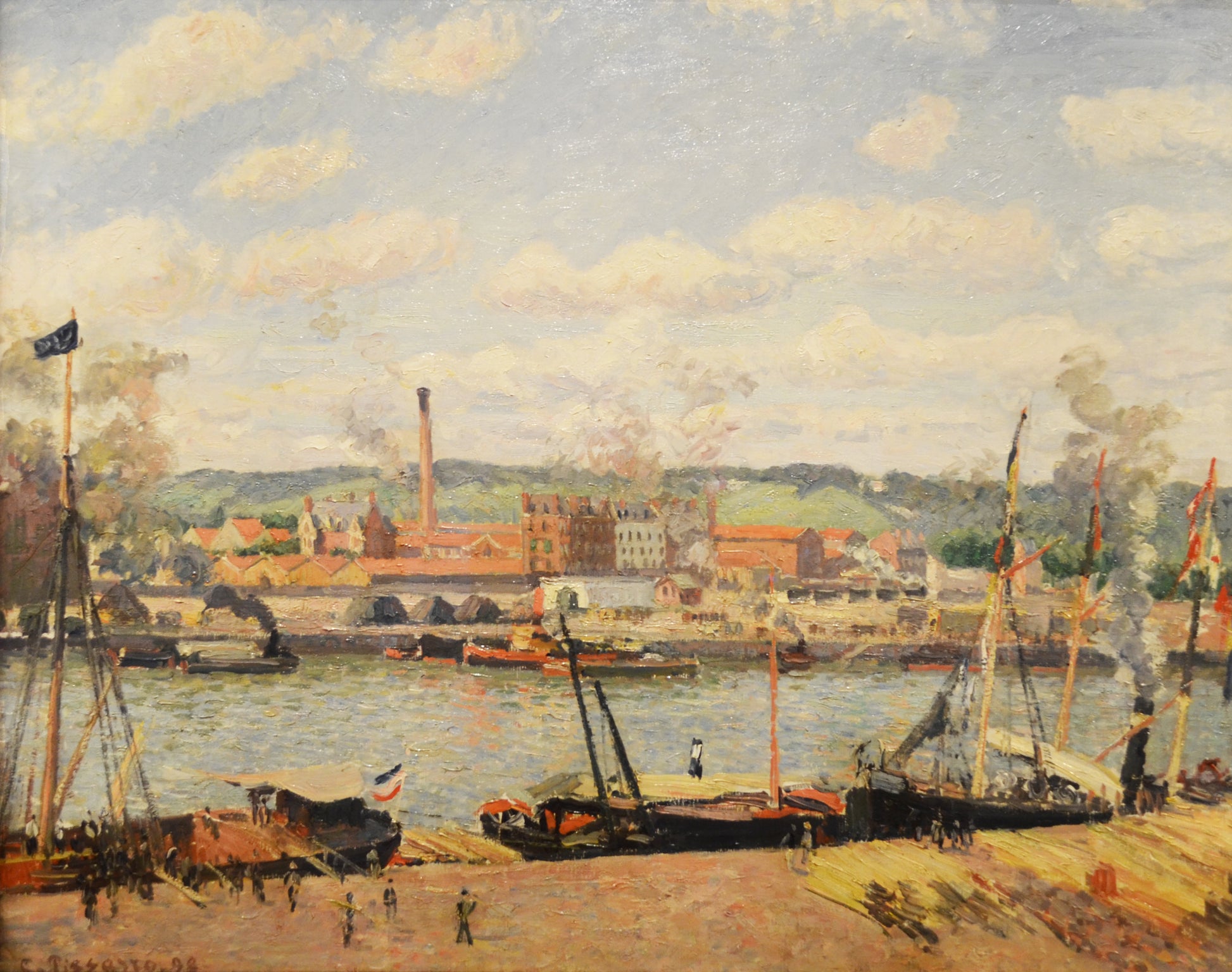 Reproduction du tableau « Vue de la cotonnière d'Oissel, environs de Rouen - Camille Pissarro » par Alpha Reproduction en peinture à l’huile