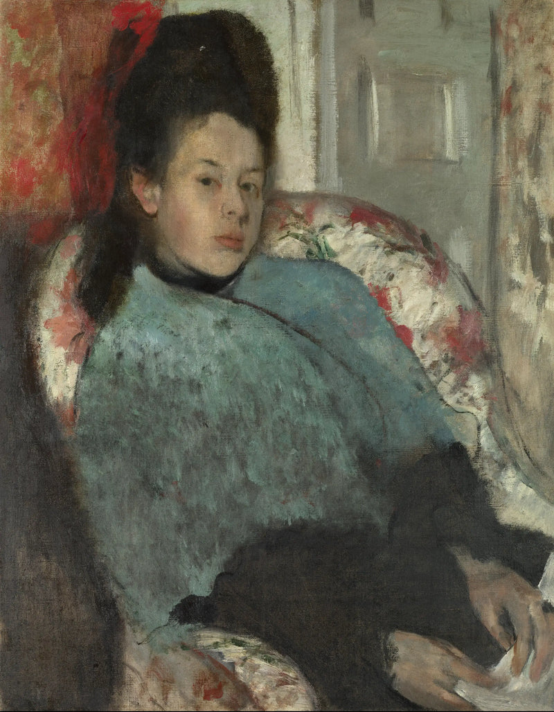 Portret van Elena Carafa - Edgar Degas