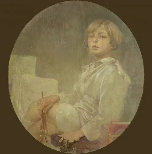 Portret van de zoon van Mucha, Jiří - Alphonse Mucha