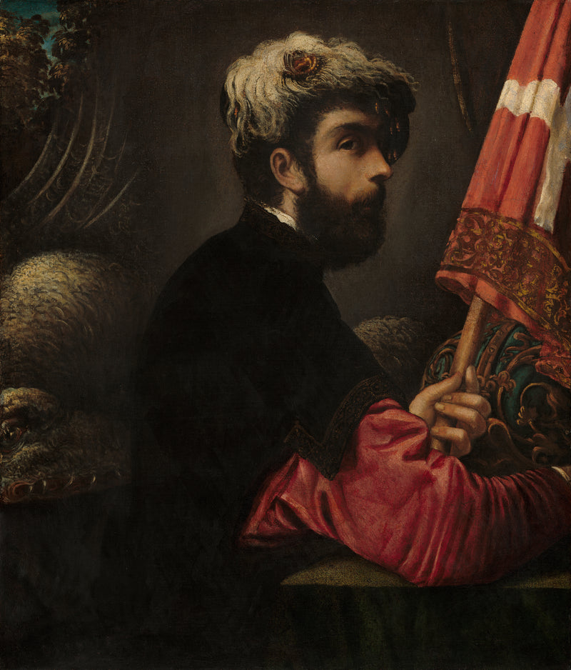 Portret van een man als Sint-Joris - Jacopo Tintoretto