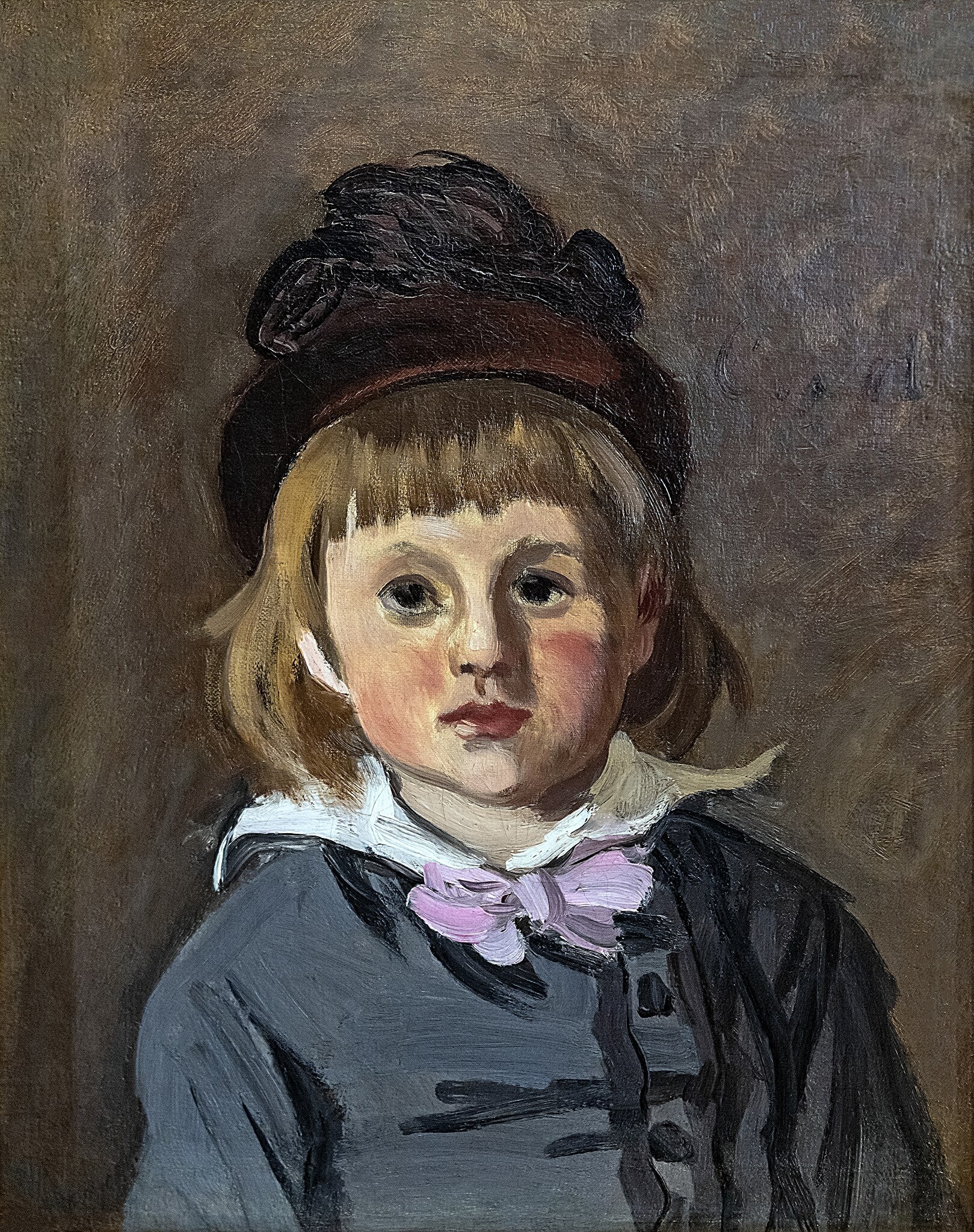 Portret van Jean Monet met pomponmuts - Claude Monet