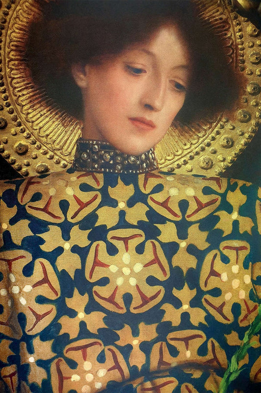 👑 Portret van een Jonge Vrouw (Detail van Allegorie van de Beeldhouwkunst) – Gustav Klimt (1889)