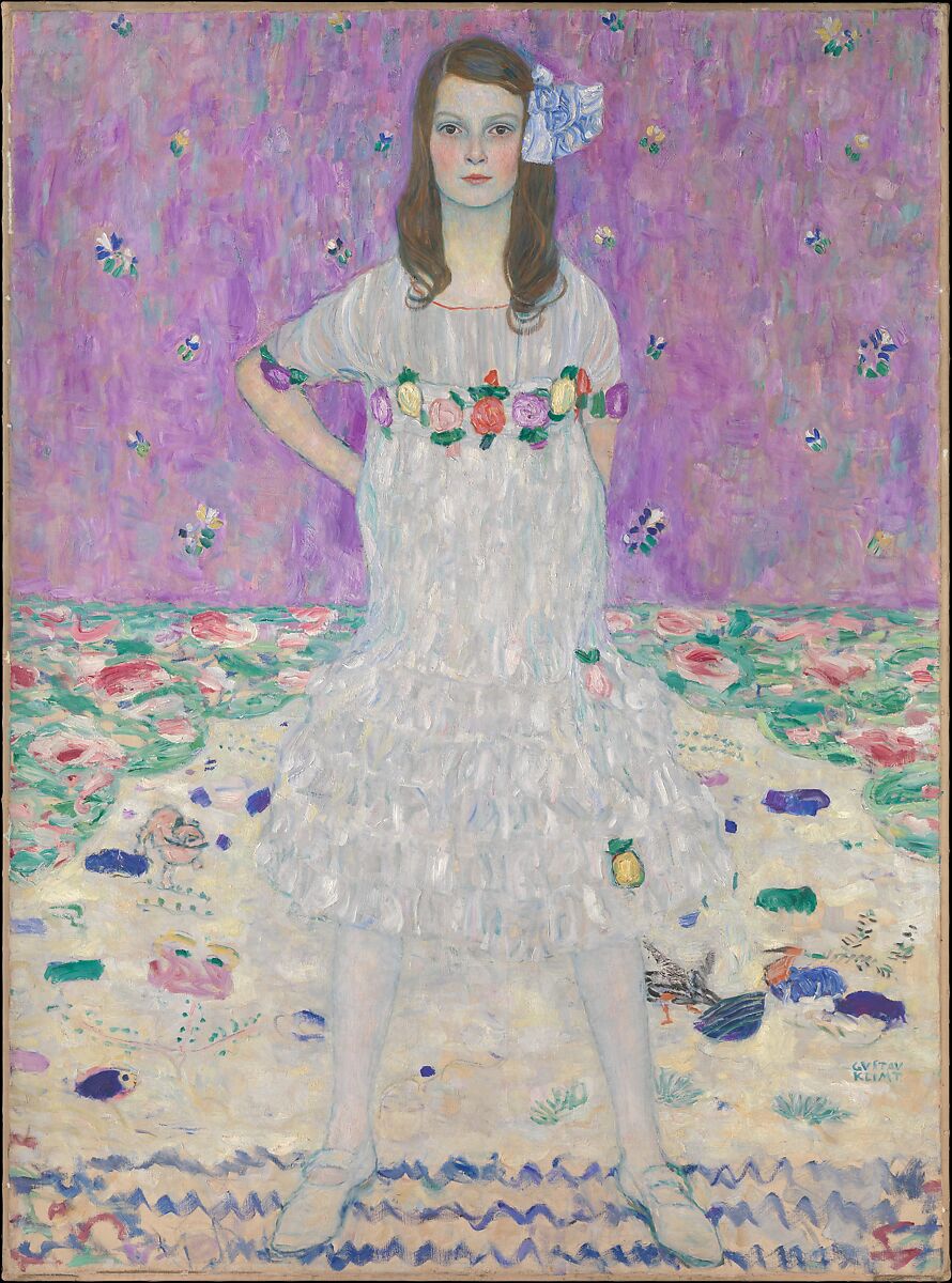 🌸👧 Portret van Mäda Primavesi – Gustav Klimt (1912–1913)
