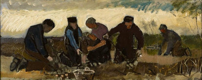 Aardappeloogst (vijf cijfers) - Vincent van Gogh