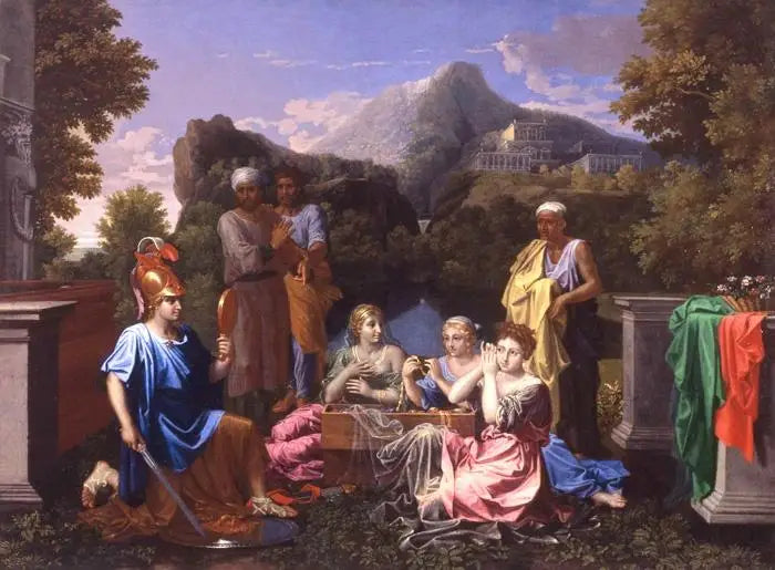 Achilles op Skyros - Nicolas Poussin